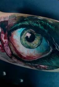 ngjyra realiste krahu i përgjakshëm model tatuazhi i syrit
