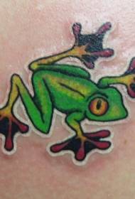 яскраво кольорова жаба татуювання візерунок