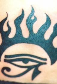 Flame dhe Horus Model Tattoo Eye
