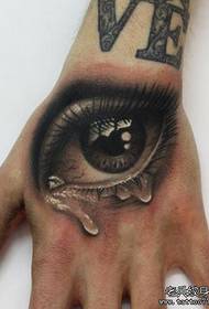 roku atpakaļ klasiskā tendence melnā pelēkā acu tetovējums modelis