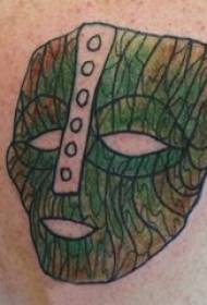 Buachaillí masc Tattoo ar chúl an pictiúr tattoo masc daite