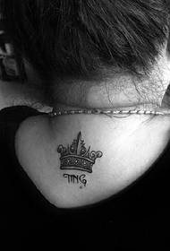meisie nek klein mode kroon tatoeëring patroon 91967 - 'n pragtige blom tatoeëring op die nek