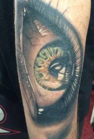 patrón de tatuaxe de ollos de brazo