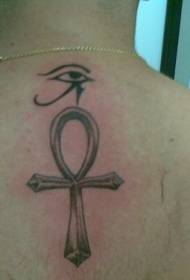 mbrapa modelin e tatuazhit për sytë nga kryqi egjiptian Horus