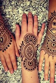 alkalmas nővérek virág hátsó divat Henna tetoválás tetoválás