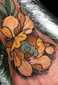Mano Reen Moderna Stila Koloro-Floro-Okula Tatuado