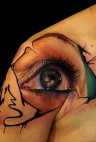 tatuaxe realista de ollos de chal