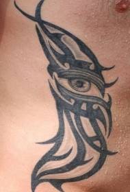 totem tribale e modello di tatuaggio dell'occhio
