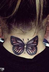 Hals Schmetterling Tattoo-Muster 91904 - die Seite des Halses Blume Tattoo-Muster ist sehr hoch 91905 - kleine frische Tattoo-Muster hinter dem Hals des Mädchens