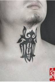 modello di tatuaggio bellissimo totem della gola degli uomini Immagine della gola dell'uomo