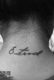 Vrat Majhen angleški vzorec tatoo
