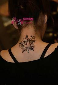 tatuaxe de costas de moda moda tatuaxe de estrelas