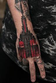 man de patrón de tatuaxe de construción
