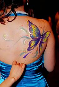 beleza volta bonito borboleta tatuagem padrão
