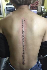 espina dorsal patrón de tatuaje inglés es muy personalidad