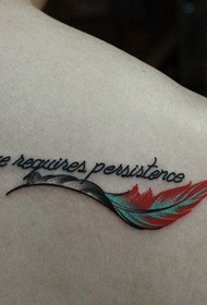 padrão de tatuagem pequena pena bonita