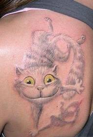 kecantikan lucu kartun 3d cat tattoo