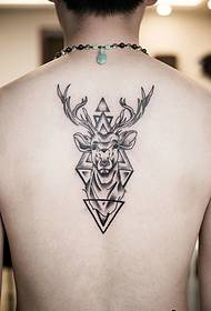 geschikt voor jongens zwarte en witte herten tattoo tattoo
