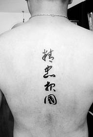 Chinese tattoo-tatoeage met persoonlijkheid op de rug