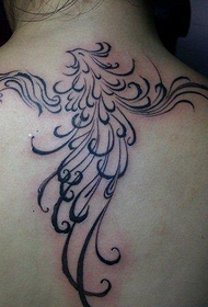 prostituta con autorevole totem tatuaggio fenice spettatore