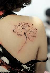 Fine The lotus bukuri intelektuale e luleve 94806 @ tatuazh i bukur për femrat klasike të pasme