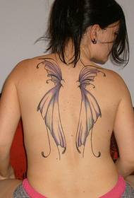 female back beautiful butterfly wing tattoo