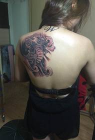 girl back personality Kirin tattoo