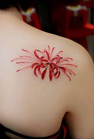 padrão de tatuagem feminina flor verso