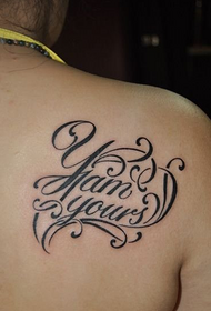vajza përsëri krijuese tatuazh fjalësh anglisht design design