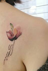 meninas costas bela flor tatuagem tatuagem