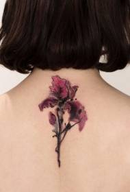 modello di tatuaggio floreale inchiostro di bellezza posteriore