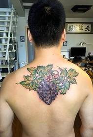 ang pagkain ay dapat magkaroon ng pattern ng back grape tattoo