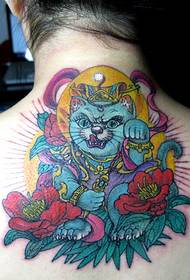 Шаблони татуювання щасливого кота Daquan