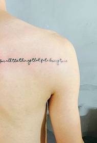 herenrug Klein fris Engels tattoo-patroon