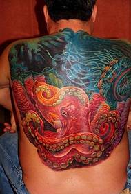 male male color octopus tattoo kiʻi mahalo