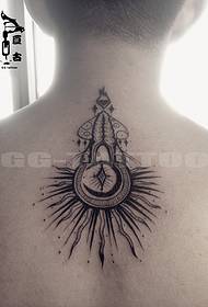 murume back abstract tattoo