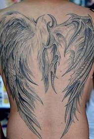 Tatuaje de alas de ángel de moda europea y americana