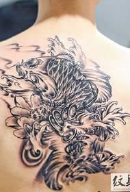 back classic squid tattoo