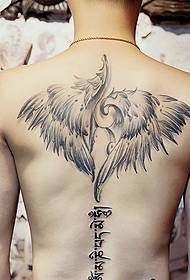 90 gražaus gražaus berniuko nugaros asmenybės totemo tatuiruotė