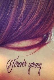 beauty back English word tattoo pictures