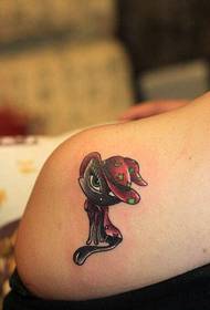 rugskouer oulike kat tattoo-patroon