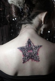 lepota hrbtna palica pentagram slika tatoo