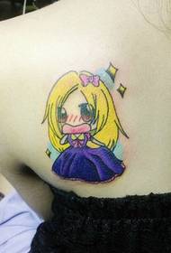 tatuagem bonito dos desenhos animados