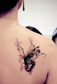 ritornu femminile bello Pattern di tatuaggio di farfalla