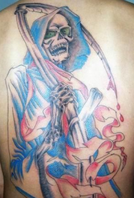 шема на тетоважа со целосна смртна боја