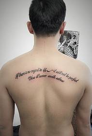 Back English Tattoo Picture est très créatif