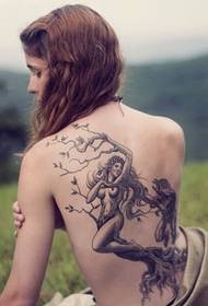 beauty back creative tree beauty tattoo