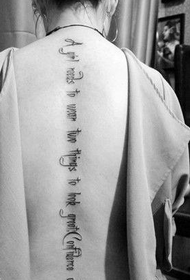 beauty Back style typical letter tattoo