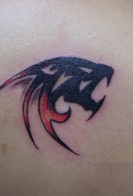 back panther ຫົວ totem tattoo