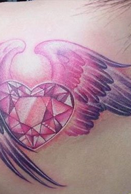 skaistuma muguras modes spārnotā dimanta tetovējums